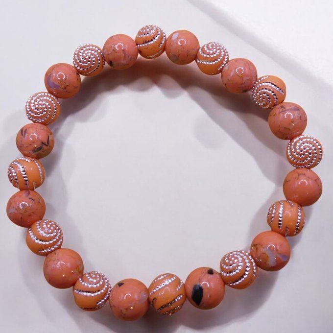 Howlite teintée Orange