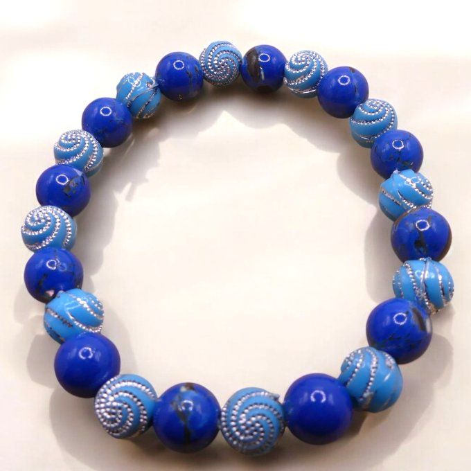 Howlite teintée Bleu