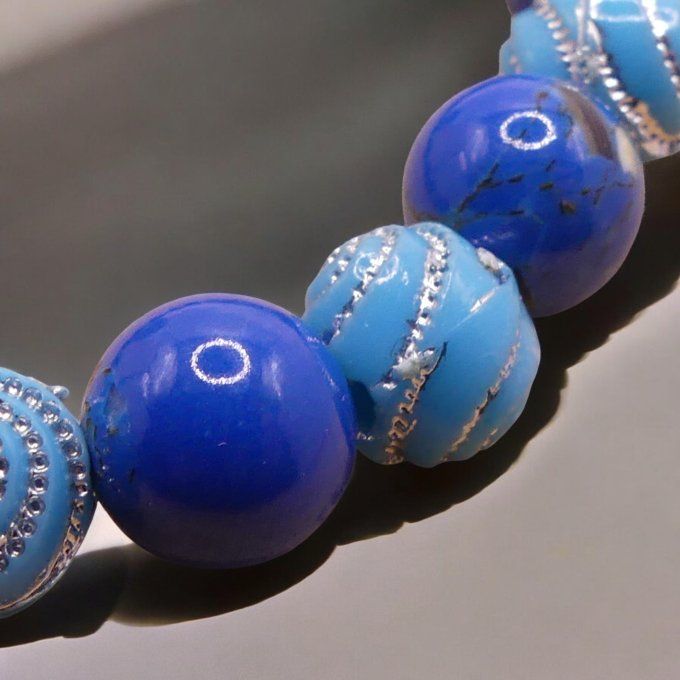 Howlite teintée Bleu