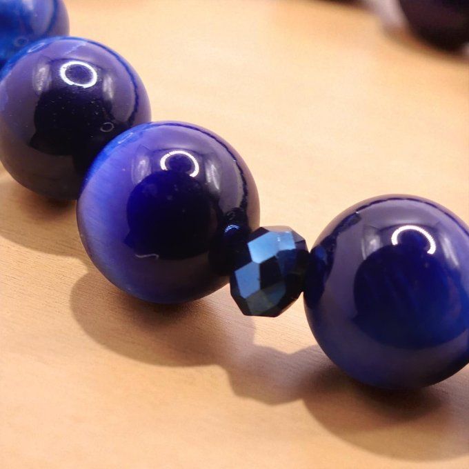 Oeil de Tigre Teinté Bleu