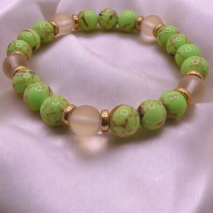 Howlite teintée Verte Cristal de Roche