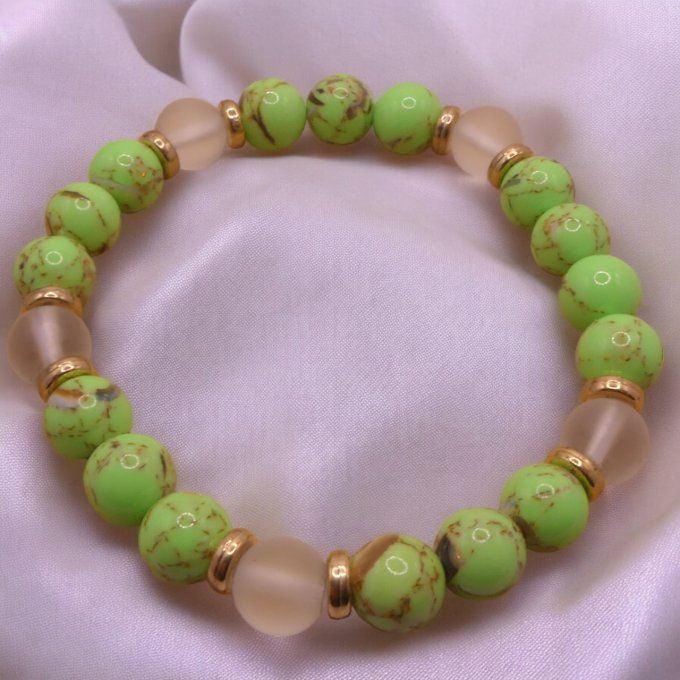 Howlite teintée Verte Cristal de Roche