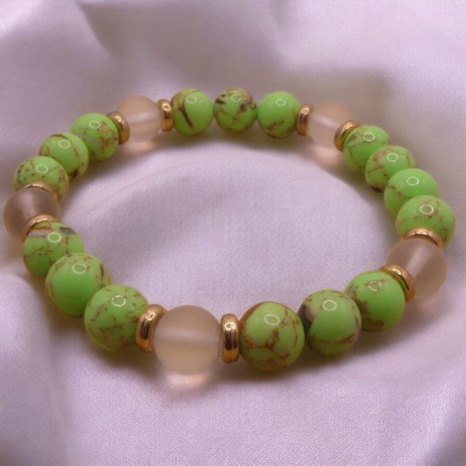 Howlite teintée Verte Cristal de Roche