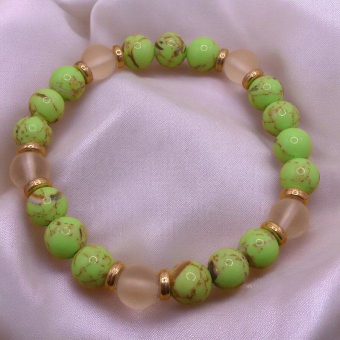 Howlite teintée Verte Cristal de Roche