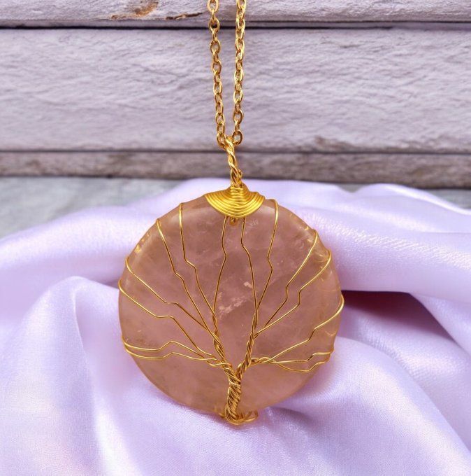 Quartz Rose Arbre de Vie