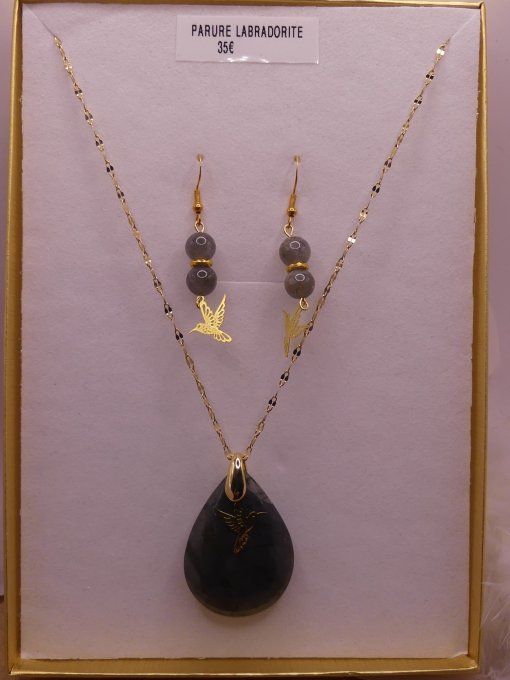 parure Labradorite dorée