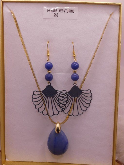 Parure Aventurine dorée